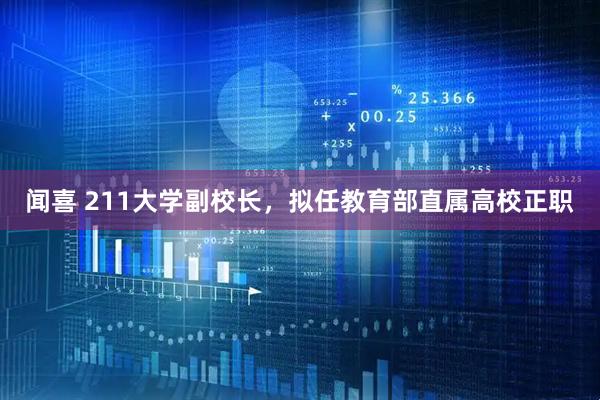 闻喜 211大学副校长，拟任教育部直属高校正职