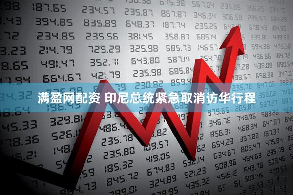 满盈网配资 印尼总统紧急取消访华行程